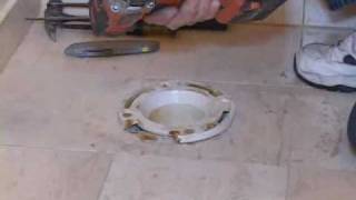 Replacing Broken PVC Toilet Flange Part Oneflv [upl. by Gnem]