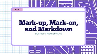 Markup Markon and Markdown [upl. by Lorak179]