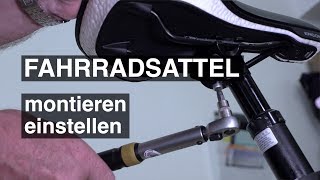 Fahrradsattel montieren und einstellen [upl. by Valentijn]