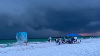 Powerful Florida Thunderstorm On The Beach  Bradenton [upl. by Devaj575]