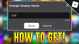 HOW TO GET A DISPLAY NAME  Roblox [upl. by Anaud162]