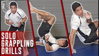 Solo Grappling Drills Wrestling amp BJJ Exercises at Home [upl. by Alick]