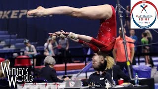 Whitney Bjerken  USA Gymnastics Region 8 Level 10 Championships [upl. by Eimile]