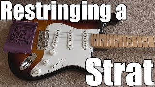 How to Restring a Stratocaster [upl. by Ancelin]