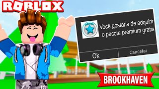 COMO TER O PREMIUM DE GRAÇA NO BROOKHAVEN 🏡 RP  Roblox [upl. by Cirederf]