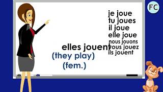 Le verbe jouer au présent To play present tense [upl. by Eardnoed]