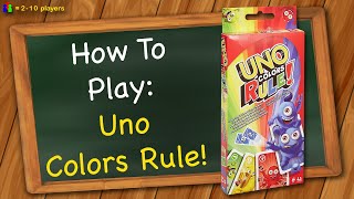 How to play Uno Colors Rule [upl. by Ribak621]