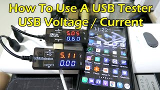 How To Use A USB Tester  Test USB Voltage amp Current [upl. by Ahilam]