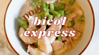 Bicol Express Without Bagoong  Easy Pork Bicol Express Recipe  Pingtastes [upl. by Nylanna849]