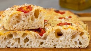 No Knead Focaccia Bread Recipe [upl. by Maurili]