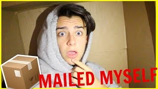 I MAILED MYSELF in a BOX and IT WORKED  Human mail challenge [upl. by Ysnap]