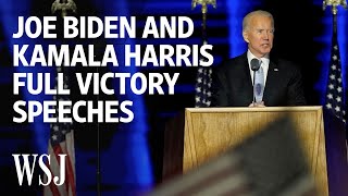 Joe Biden and Kamala Harris Full Victory Speeches  WSJ [upl. by Rocca197]