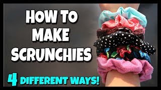 4 Ways To Make Scrunchies 📍 How To With Kristin [upl. by Gnoud721]