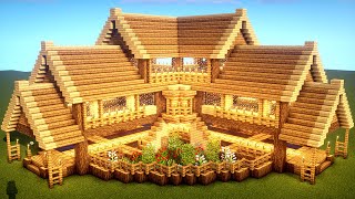 Easy Minecraft Large Oak House Tutorial  How to Build a Survival House in Minecraft 33 [upl. by Wright]