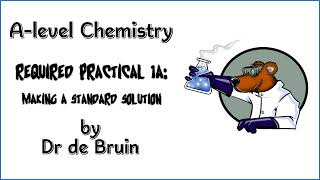 AQA A level Chemistry Required Practical 1a  Making a Volumetric  Standard Solution [upl. by Aileda]