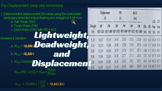 Ships Lightweight Deadweight and Displacement [upl. by Anuahs]