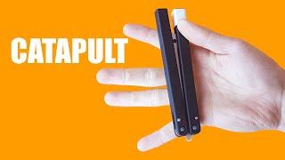 Butterfly Knife Tricks for Beginners 18 Catapult [upl. by Eselahc83]