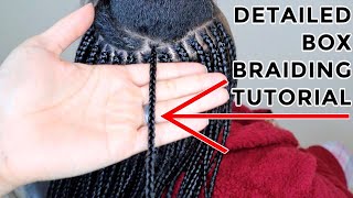 How to box braid VERY DETAILED [upl. by Niret149]