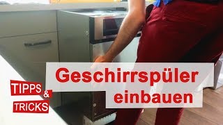 Geschirrspüler einbauen  Spülmaschine installieren [upl. by Hsital]