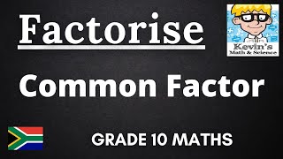 6 Common Factor  factorisation grade 10 [upl. by Ddene]