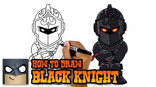 How to Draw Fortnite  Black Knight [upl. by Ynomrah448]