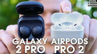 Galaxy Buds2 PRO vs AirPods Pro 2 Honest Comparison amp Testing [upl. by Martella930]