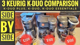 3 Keurig KDuo Coffee Maker Comparison KDuo Plus KDuo KDuo Essentials KCup Brewer amp Coffee Pot [upl. by Dadinirt]