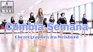 Cumbia Semana Line Dance amp DemoHigh Beginner [upl. by Vidal]