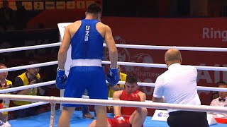 Quarterfinals 91kg TORREZ Richard USA vs JALOLOV Bakhodir UZB AIBA World 2019 [upl. by Noelc]