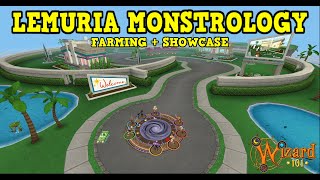 Wizard101  LEMURIA MONSTROLOGY FARMING  SHOWCASE [upl. by Tebazile881]