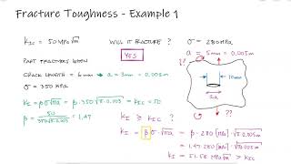 Fracture Toughness  Stress Intensity Modification Factor  Example 1 [upl. by Brindell538]