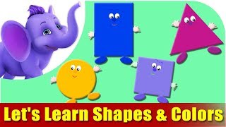 Lets Learn Shapes amp Colors  Preschool Learning [upl. by Drummond]