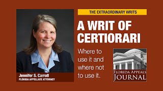 Writ of certiorari What is it and when should you use it [upl. by Ange]