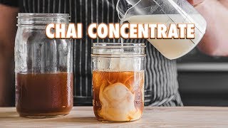 Homemade Masala Chai Concentrate Spiced Milk Tea [upl. by Ahsikar]