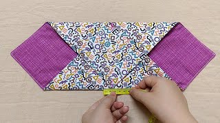 How To Make Origami Pouch Bag  Beginners Sewing Project Simple And EASY [upl. by Zacek5]