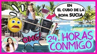 ⏰ 24 HORAS CONMIGO en VACACIONES 🙀 Me METEN en el CUBO de la ROPA SUCIA 👪 VLOGS FAMILIARES [upl. by Tamara]