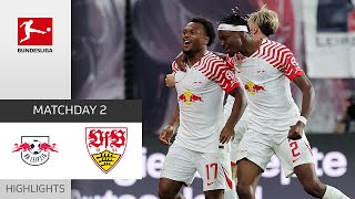 Leipzig Stages A Comeback To Defeat Stuttgart  Leipzig  Stuttgart 51  MD 2 – Bundesliga 202324 [upl. by Anayt]