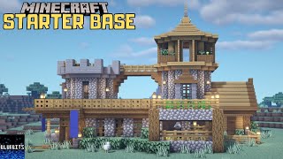 Minecraft Tutorial  How to Build an Ultimate Starter Base 21 [upl. by Ekle]