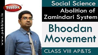 Bhoodan Movement  Abolition of Zamindari System  Social  Class 8  APampTS Syllabus [upl. by Bertasi538]