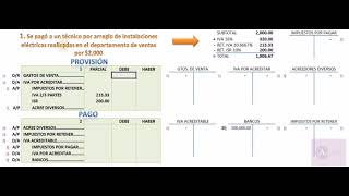 Registro Contable de Honorarios Retenciones de ISR e IVA [upl. by Ariamat]