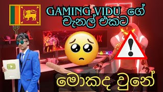 Gaming Vidu YouTube Channel Missing Sinhala Review MRVIDU [upl. by Siraj]