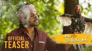 Ala Vaikunthapurramuloo Teaser  Allu Arjun Pooja Hegde  Trivikram  Thaman S [upl. by Okimuy]