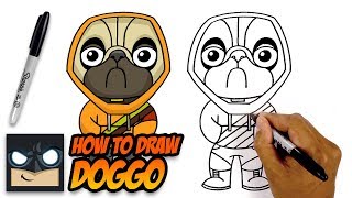 How to Draw Fortnite  Doggo  Step by Step [upl. by Beuthel]