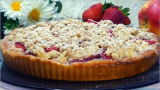 Crostata nOn Crostata Fragole e Mele con StreuselTart not Tart Strawberries  Apples with Streusel [upl. by Ridley]