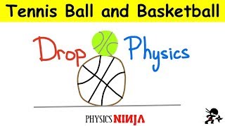 Tennis ball and basketball drop physics [upl. by Sahcnip448]