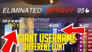 Asian font  Large username in Overwatch PC WORKS IN OVERWATCH 2 [upl. by Mackoff]