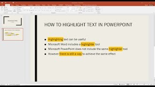 How To Highlight Text In Microsoft PowerPoint [upl. by Elyrehc]