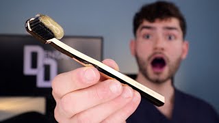 Brushing with a 24K Gold Toothbrush amp Toothpaste [upl. by Nelie]