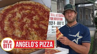 Barstool Pizza Review  Angelos Pizzeria WilkesBarre PA [upl. by Eipper]