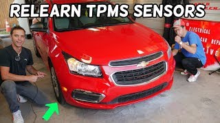 HOW TO RELEARN TPMS SENSORS SENSOR ON CHEVROLET CRUZE CHEVY SONIC [upl. by Eerahc]